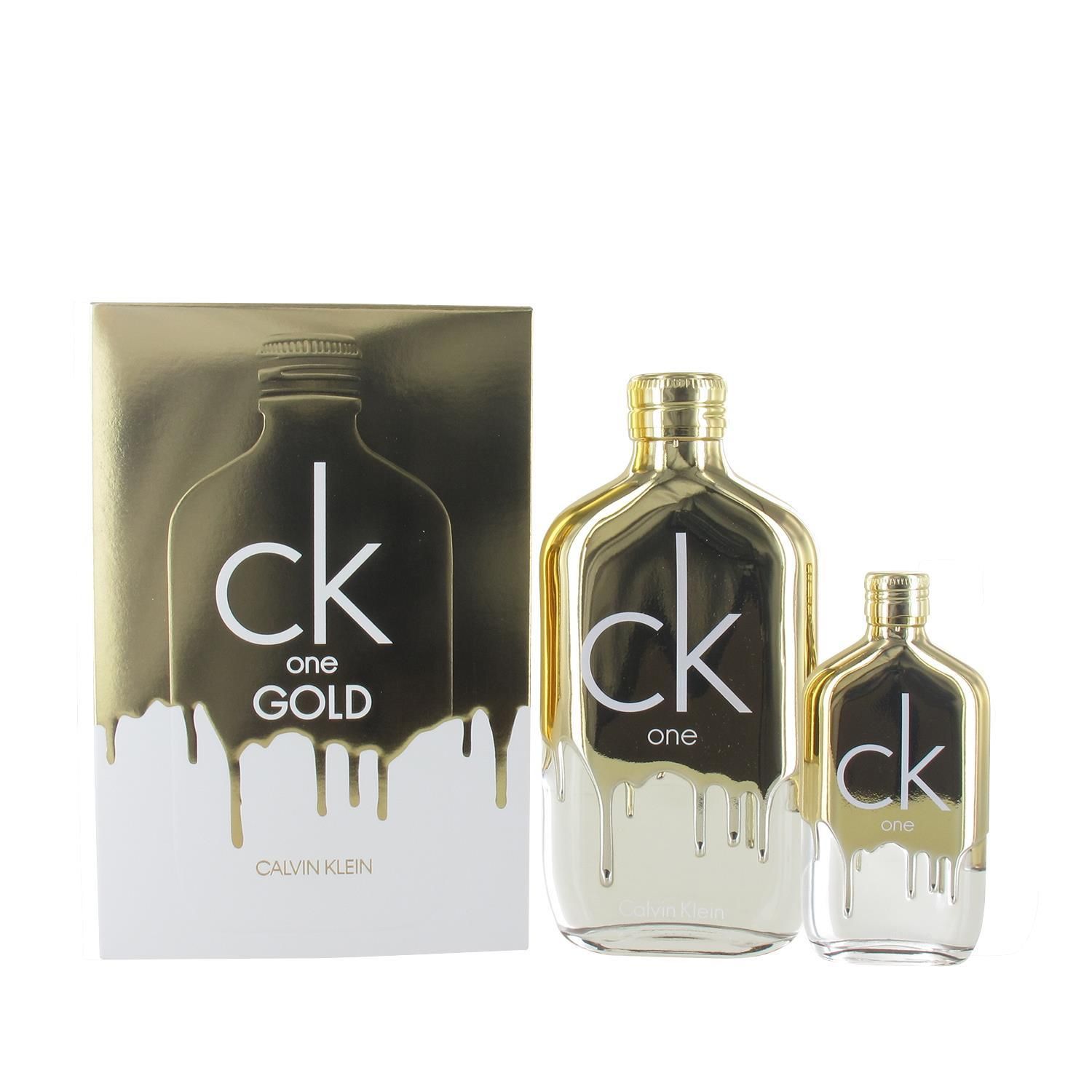 Calvin Klein CK One Gold Gift Set 200ml Eau de Toilette, 50ml Eau de  Toilette Spray for Unisex